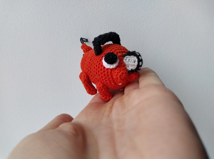 Crochet Devil the chainsaw, amigurumi tiny doll, pocket friend