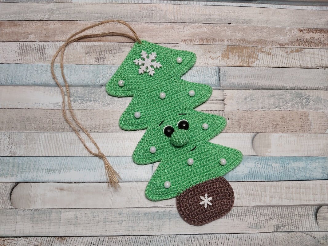 Häkelanleitung "Tannenbäumchen-Aufhänger" (in 2 Größen und je 3 Varianten) - Bild 8