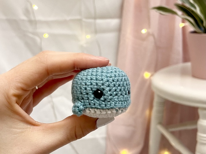 Häkelanleitung Walfisch mini | Schlüsselanhänger