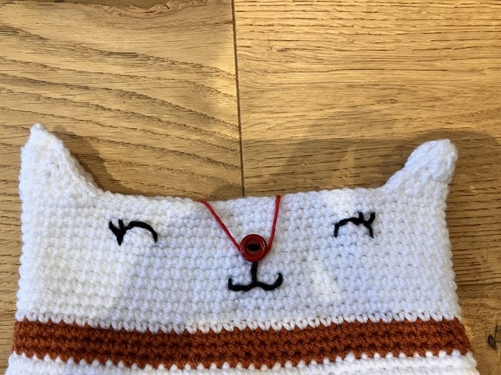 Häkelanleitung Geschenktüte Katze