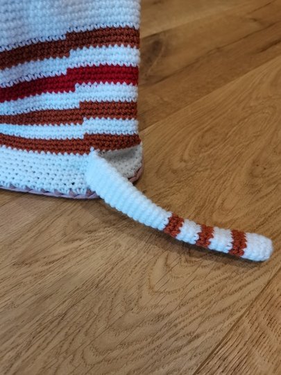 Häkelanleitung Geschenktüte Katze