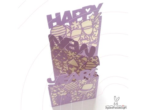 Karte Happy New Year Plotterdatei SVG DXF