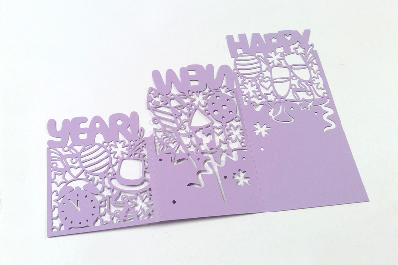 Karte Happy New Year Plotterdatei SVG DXF FCM