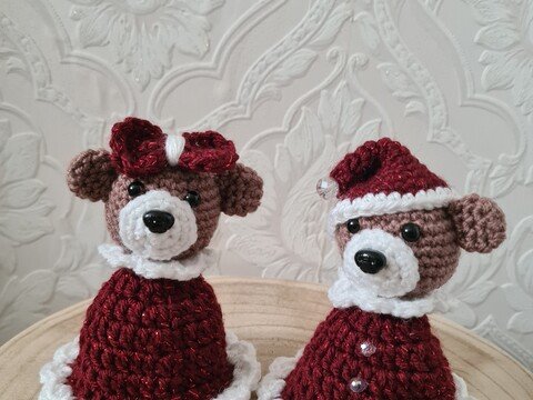 Häkelanleitung Eierwärmer Weihnachts Bärchen