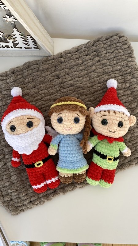Crochet pattern SANTA, ELF and Angel Christmas toys - Amigurumi plush - Image 5