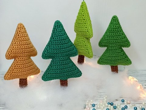 3D Weihnachtsbaum, Tannenbaum, kleines Bäumchen - Hekelanleitung