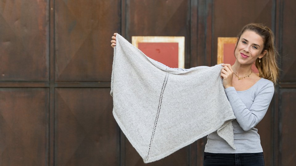 Edles Dreieckstuch Strickanleitung mit Videoanleitung