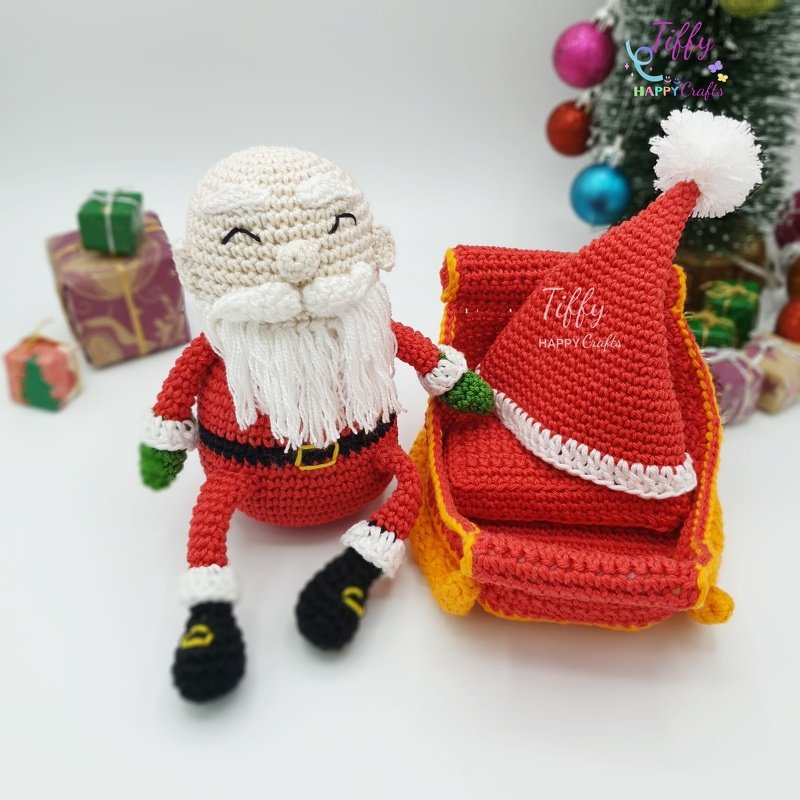 The little cool Santa Claus with Sleigh | Christmas Crochet Pattern - Image 5