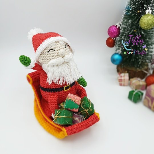 Der Weihnachtsmann Mit Schlitten Häkelanleitung