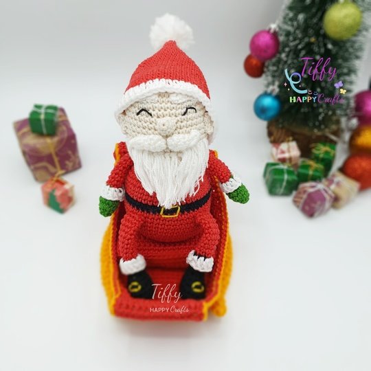 Der Weihnachtsmann Mit Schlitten Häkelanleitung