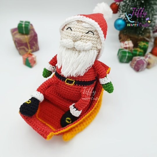 Der Weihnachtsmann Mit Schlitten Häkelanleitung