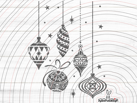 Weihnachtskugeln Plotterdatei SVG DXF
