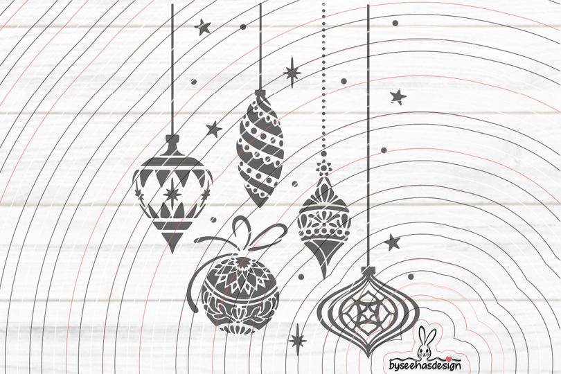 Weihnachtskugeln Plotterdatei SVG DXF