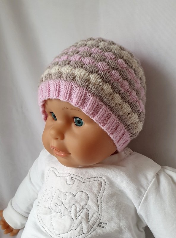 Strickanleitung Baby-Mütze, ca. 4 - 10 Monate   #310 - Bild 4