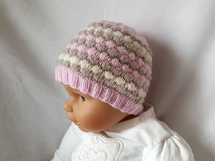 Strickanleitung Baby-Mütze, ca. 4 - 10 Monate   #310
