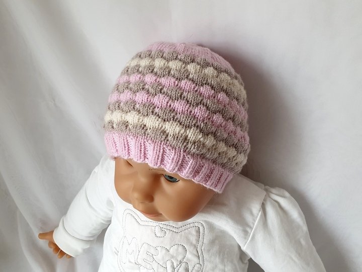 Strickanleitung Baby-Mütze, ca. 4 - 10 Monate   #310