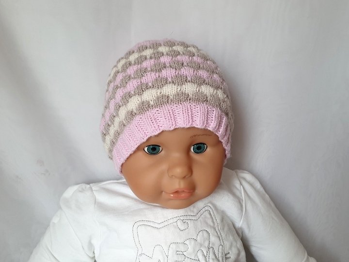 Strickanleitung Baby-Mütze, ca. 4 - 10 Monate   #310
