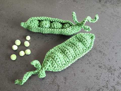 Erbsenschote - häkeln - Kaufladen -