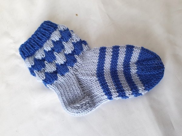Strickanleitung Baby-Socken, Sohlenlänge ca. 11 cm