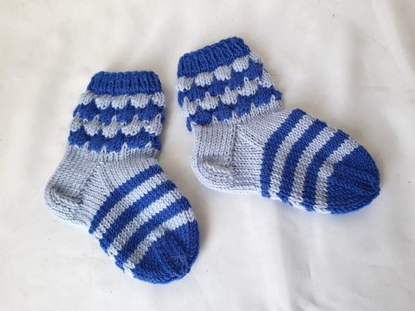 Strickanleitung Baby-Socken, Sohlenlänge ca. 11 cm