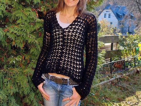 Häkelanleitung Pullover "elegance"