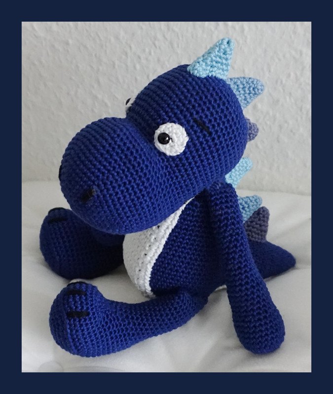 Crochet pattern: dino Valentin Blue! - Image 5
