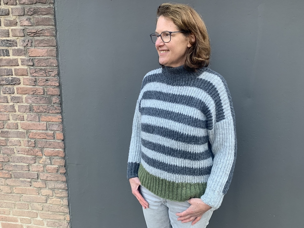 Strickanleitung Pullover Lotte Größe 36 – 46 Damen