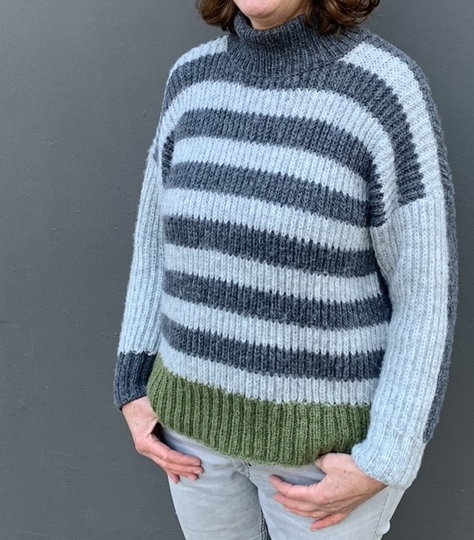 Strickanleitung Pullover Lotte Größe 36 – 46 Damen