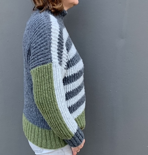 Strickanleitung Pullover Lotte Größe 36 – 46 Damen