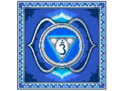 AJNA CHAKRA - THIRD EYE - pattern for sc crochet blanket