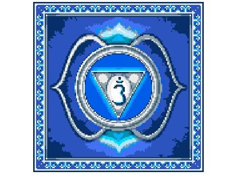 Häkelmuster * AJNA CHAKRA - DRITTES AUGE * Grafik für FM Decke