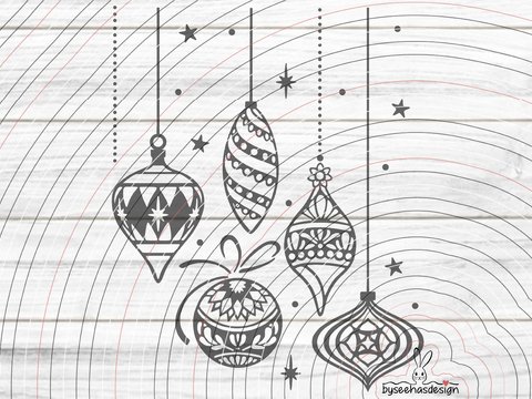 Christmas-baubles Plotterdatei SVG DXF