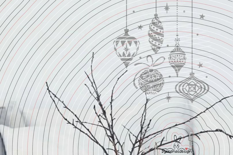 Christmas-baubles Plotterdatei SVG DXF