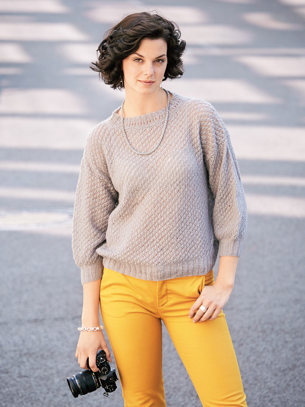 Pulli in Silber mit Persianermuster