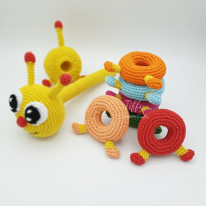 Tiffy The Caterpillar Stacking Toy | Easy Crochet Pattern PDF - Image 2