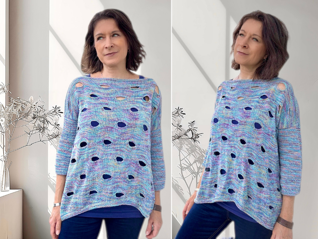 Knitting Pattern | Top-Down Sweater MOONWALK | seamless | 5 sizes