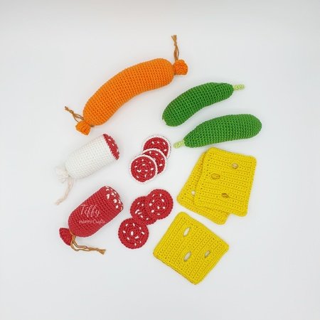 CROCHET PATTERN: Beginner Crochet Pickle Play Food, Amigurumi Veget