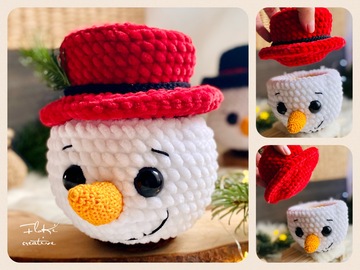 Häkelanleitung Schneemann "surprise" befüllbar
