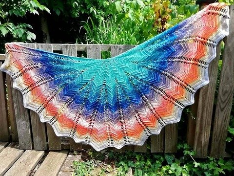 Häkelanleitung Sternentuch Nightflower