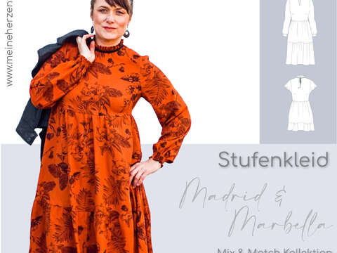 Kleid Damen – E-Book Schnittmuster Gr. 32-54 – Madrid & Marbella #138