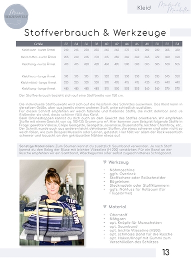 Kleid Damen – E-Book Schnittmuster Gr. 32-54 – Madrid & Marbella #138