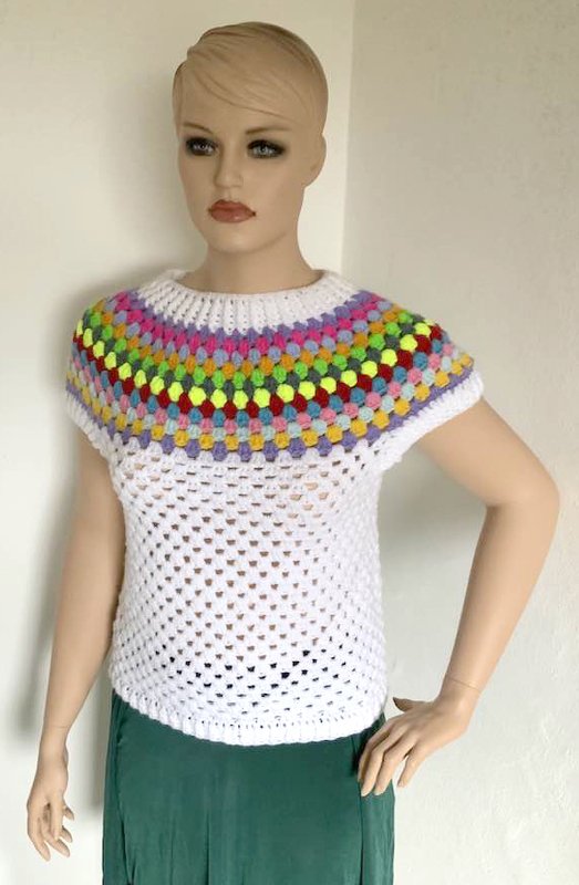 einfacher Grannymuster Pullunder - Bild 8