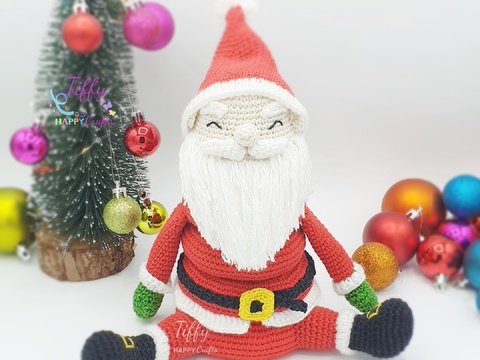 Weihnachtsmann Stapelturm Häkelanleitung PDF