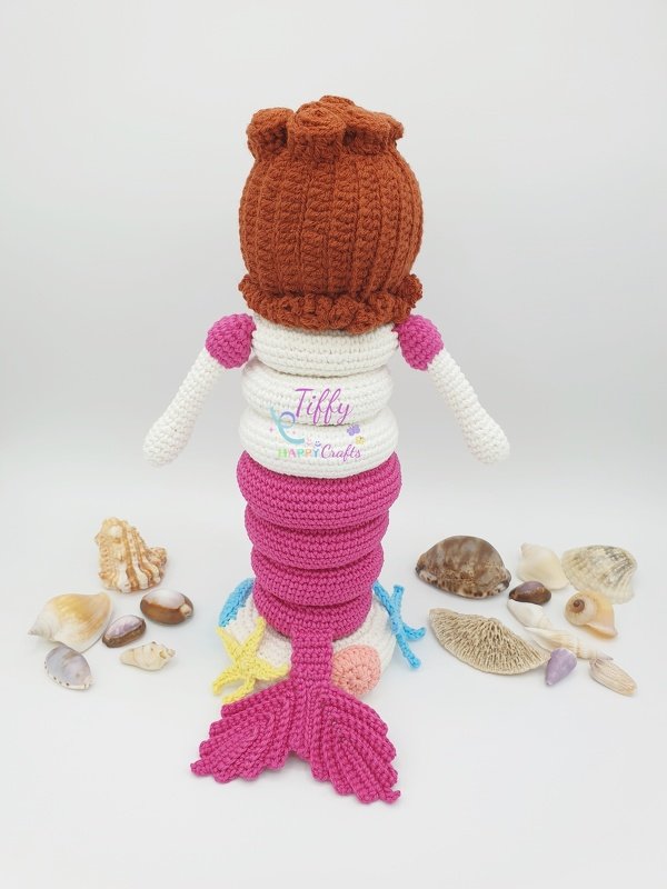 Tiffy The Lovely Mermaid with Sea Shells Stacking Toy | Amigurumi Mermaid - Image 3