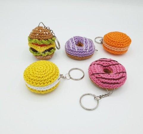 Larrel Handy-Handgelenkschlaufe Mit Perlen – Niedliches Macaron-Design (2 Stück, Violett)