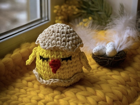 Crochet pattern basket chicken PDF digital and video tutorial
