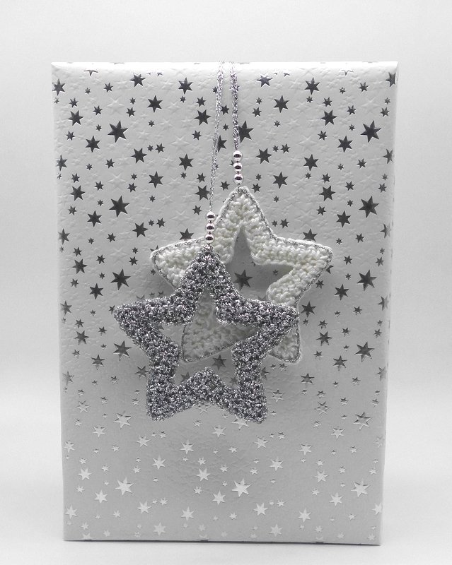 Little star ornament hanging decoration versatile &amp; easy from leftover yarn