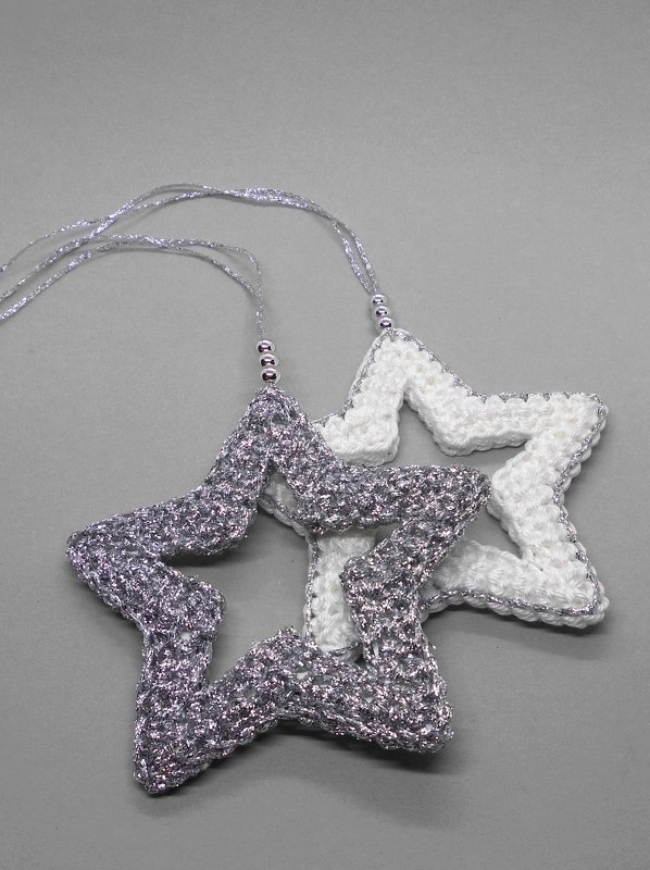 Little star ornament hanging decoration versatile &amp; easy from leftover yarn
