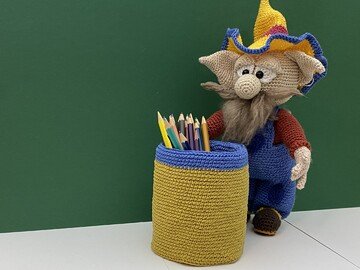 Häkelanleitung für den Sir Kobold mit Bleistifthalter