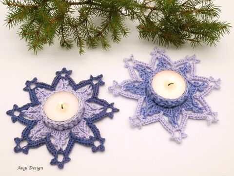 Häkelanleitung: Teelichthalter in Sternform - perfekt für besondere Anlässe